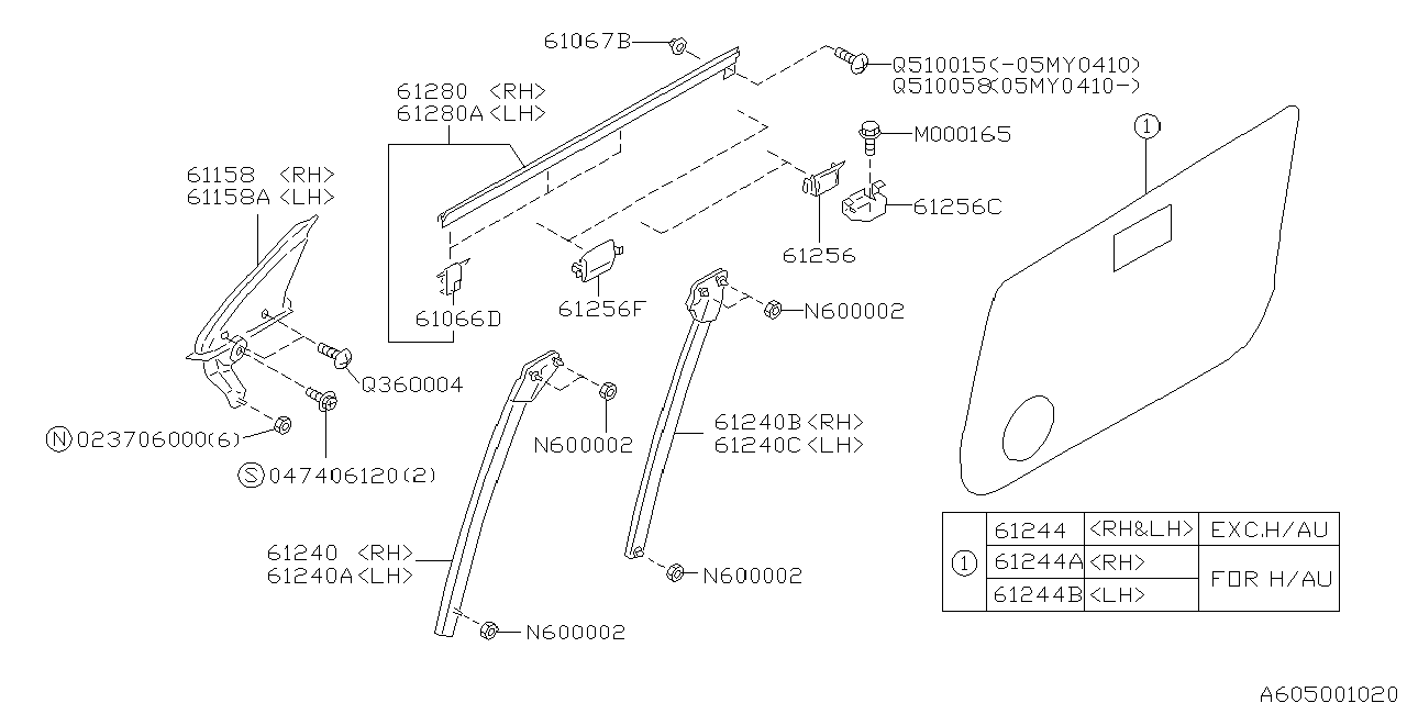 Subaru 62307AC010 Clip