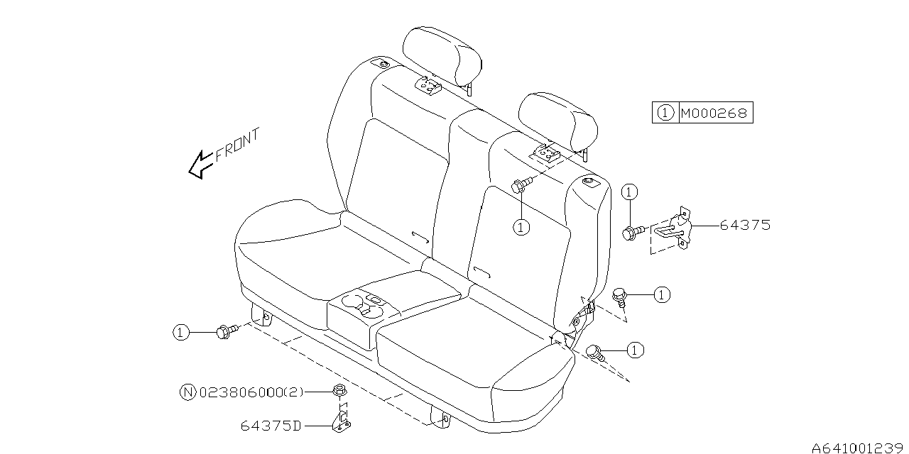 Subaru 64375AE21A STRIKER BACKREST Pu