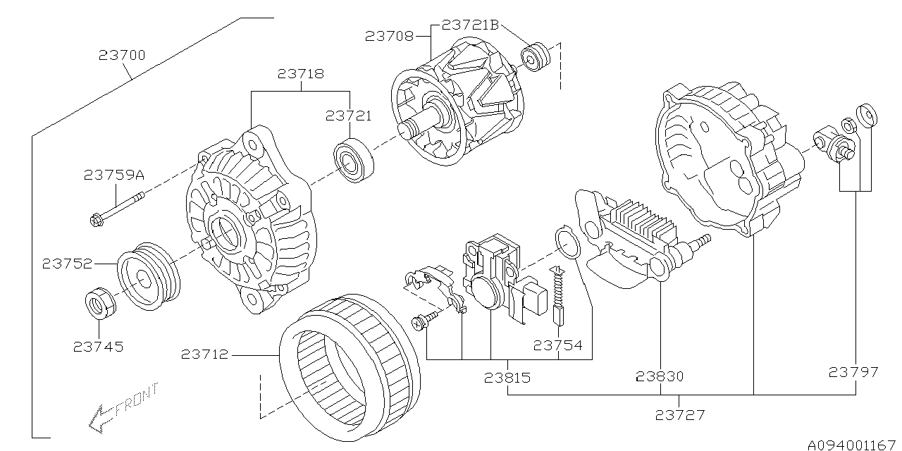 Subaru 23708AA19A Rotor Assembly-ALTERNATOR