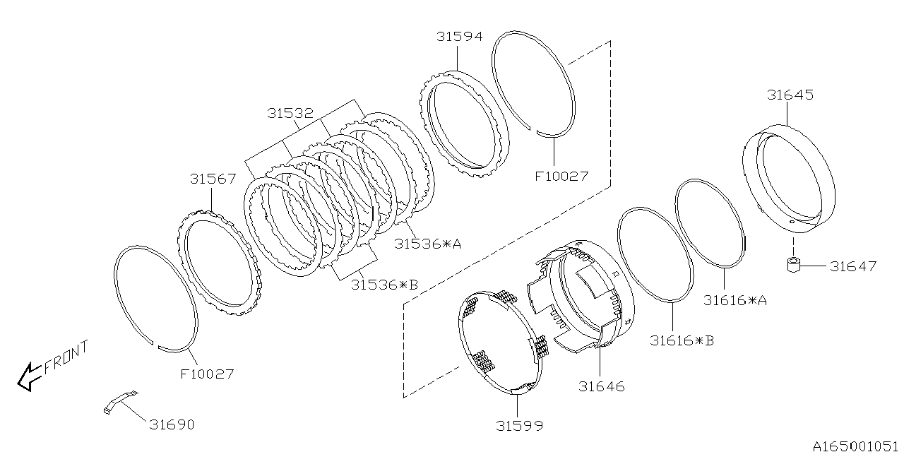 Subaru 31532AA240 Plate Assembly Drive