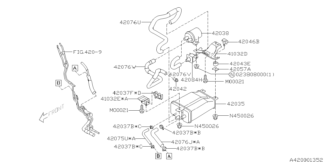 Subaru 42075AE81A Hose Drain C