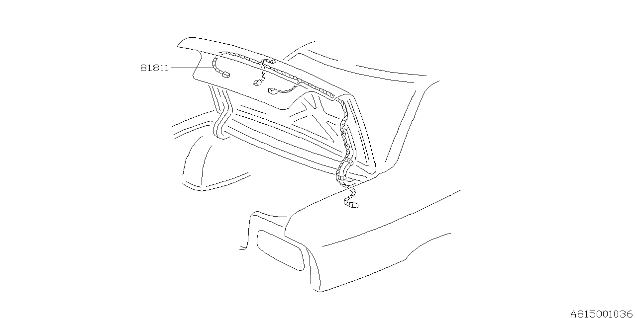 Subaru 81811AE15A Cord Trunk Lid