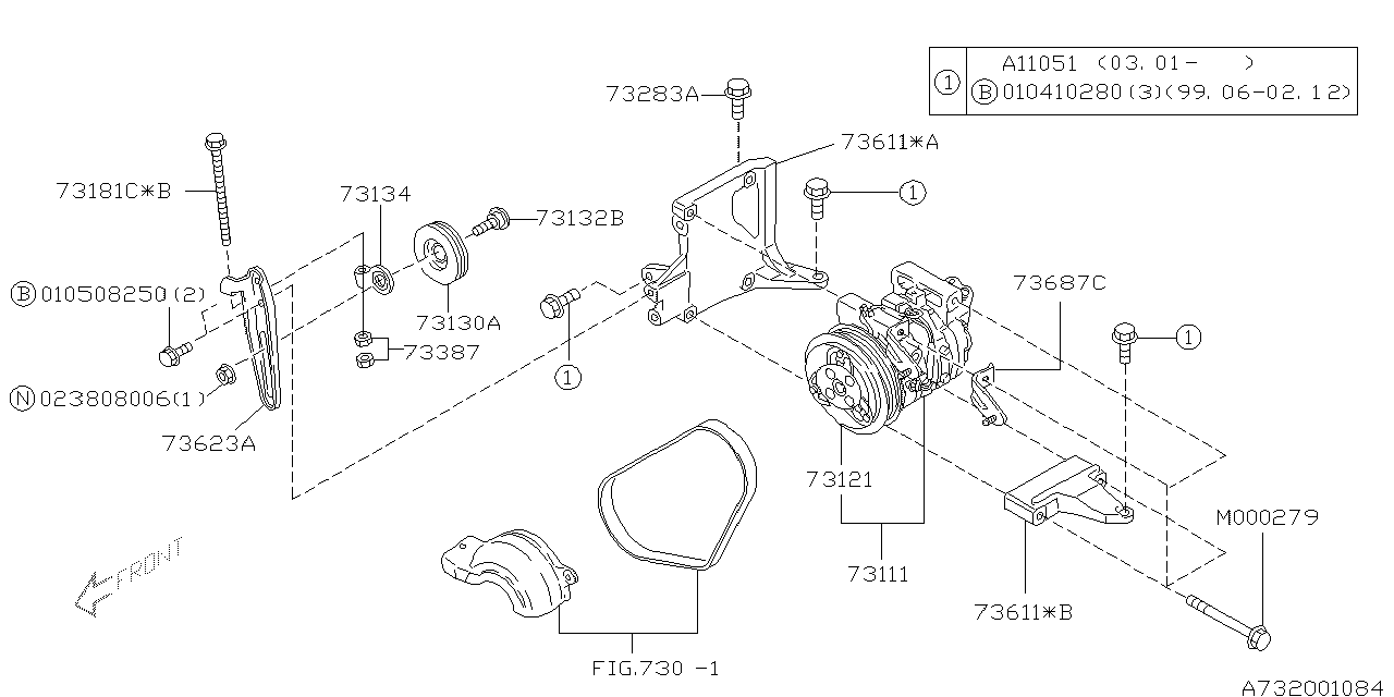 Subaru 73111AE01A Compressor Assembly