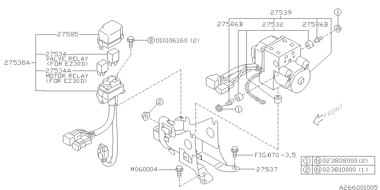 Subaru 27538AE000 Relay Box Assembly