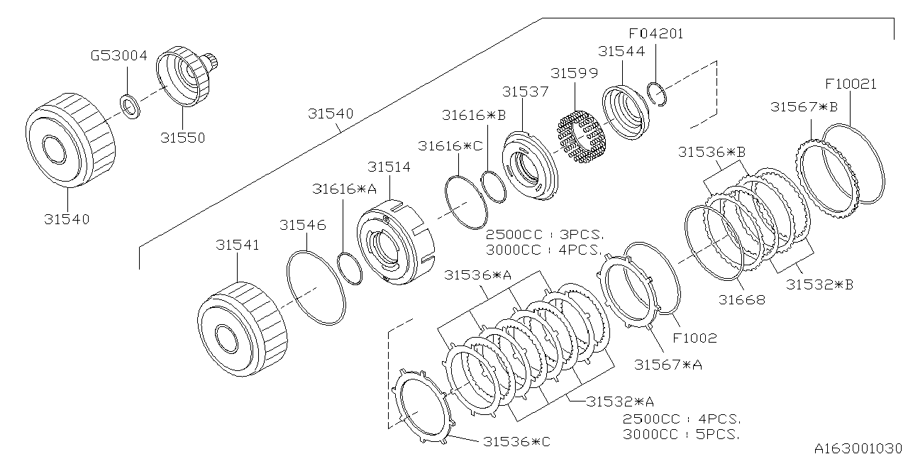 Subaru 31540AA250 Clutch Assembly High