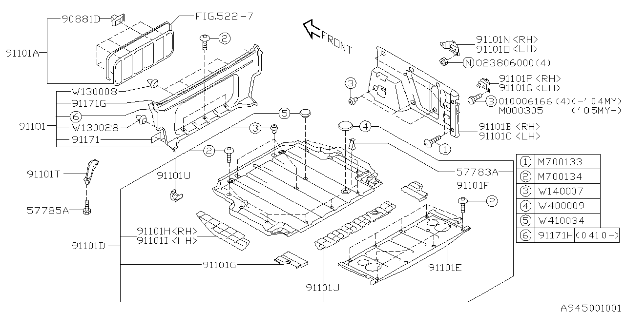 Subaru 91101AE20A Luggage Tray BACKHBC