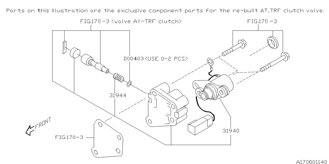 Subaru 31944AA020 Spring Transfer Valve