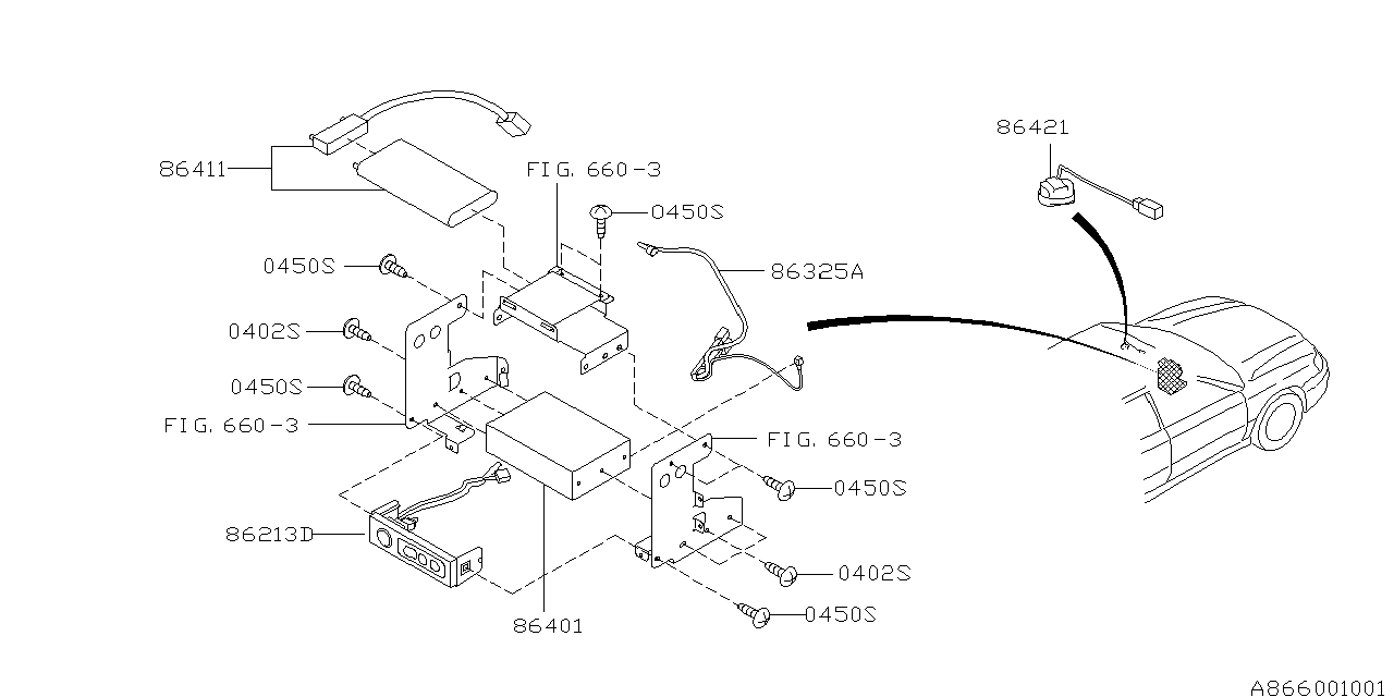 Subaru 86401AE00A VIU Assembly