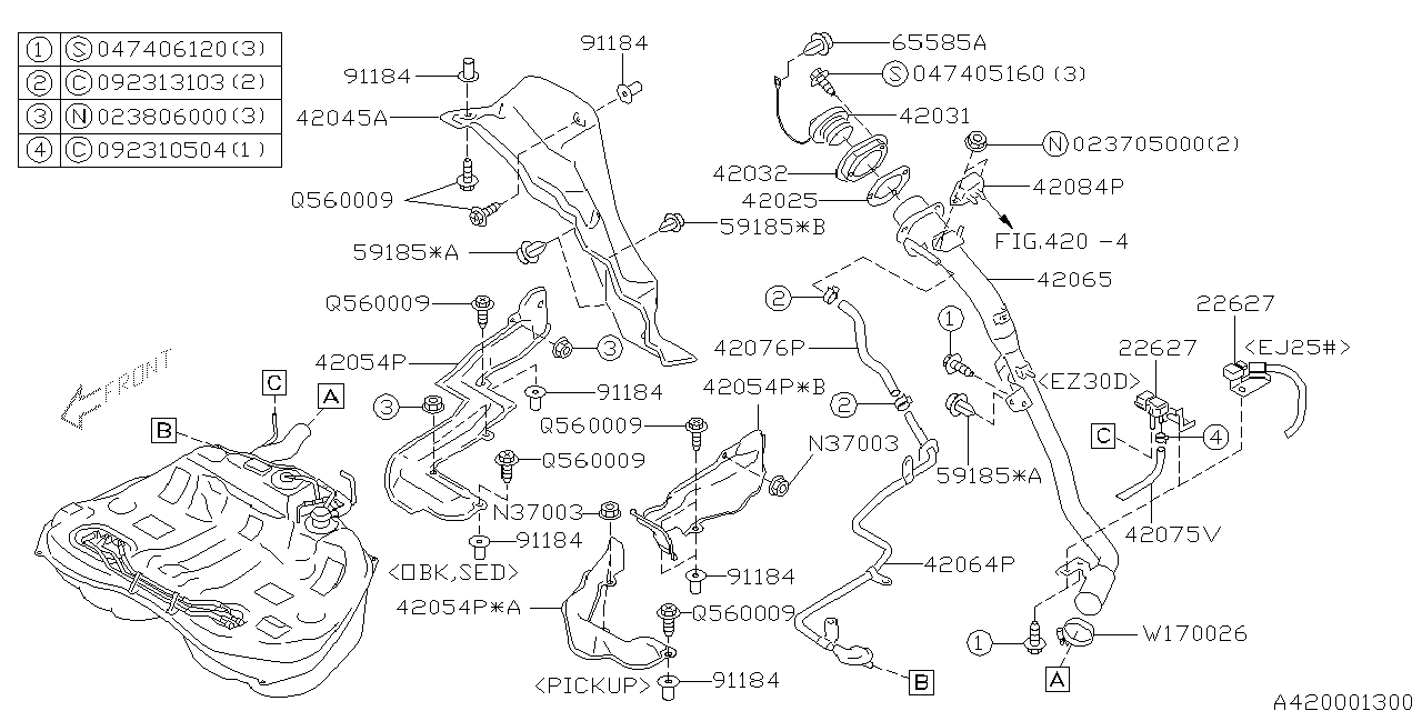 Subaru 42075AE31A Hose Drain Sensor