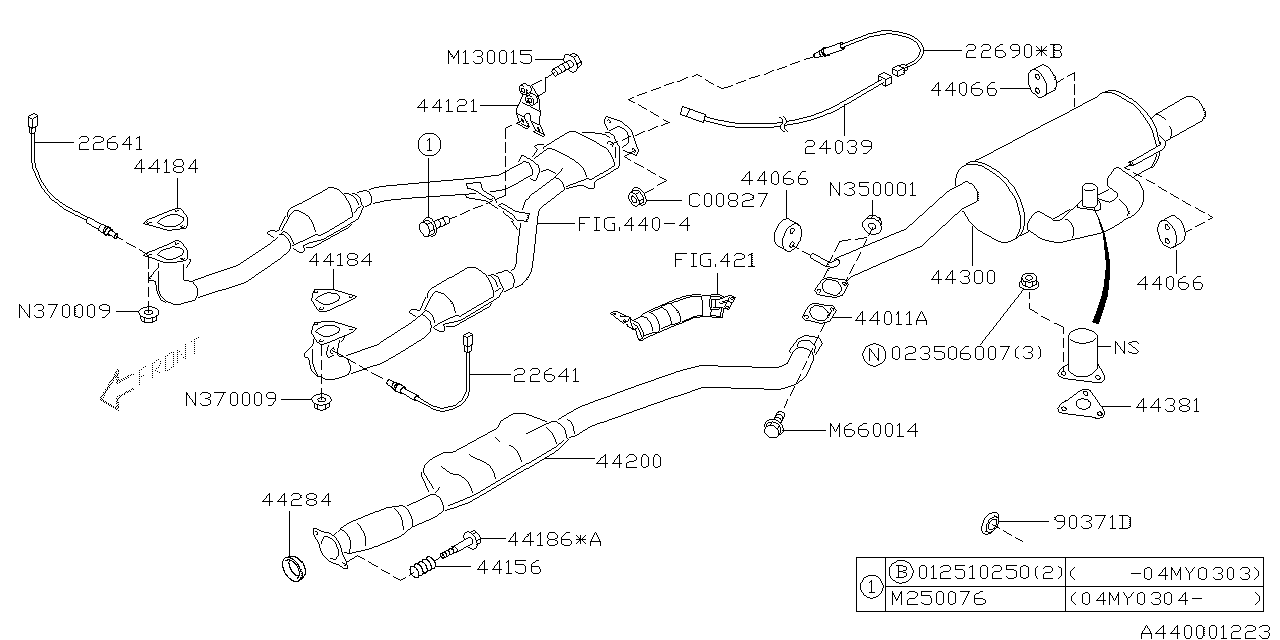 Subaru 44381AE000 Gasket MUFFLER Valve