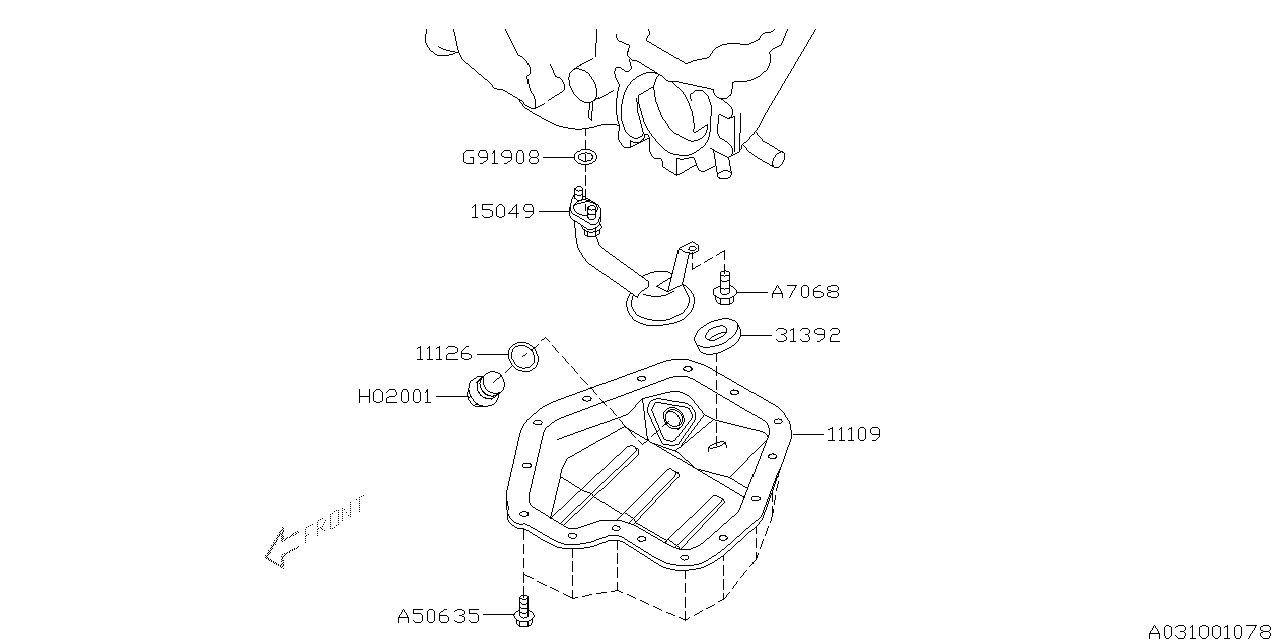 Subaru 15049AA063 Oil STRAINER Assembly-Eng