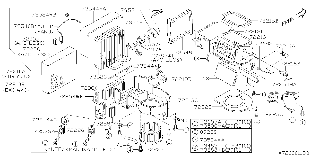 Subaru 72216AE040 Lever