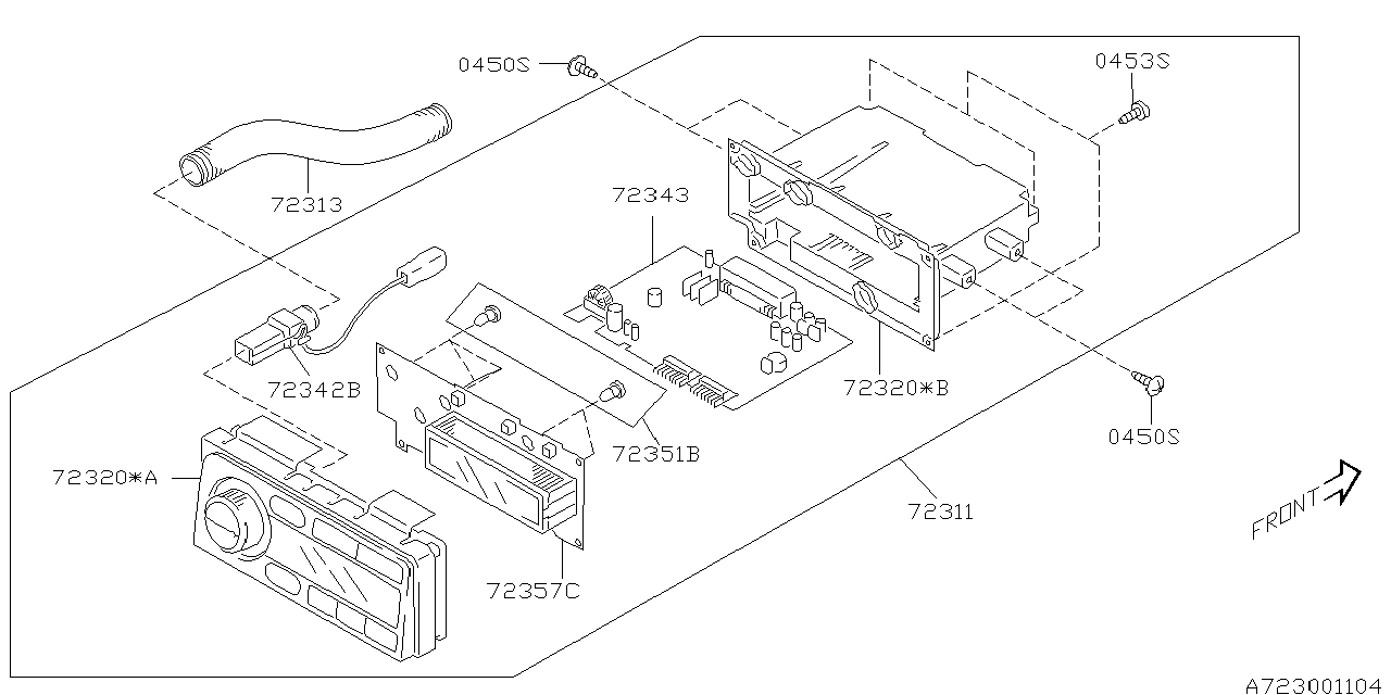 Subaru 72320AE010 Case-Heater Control