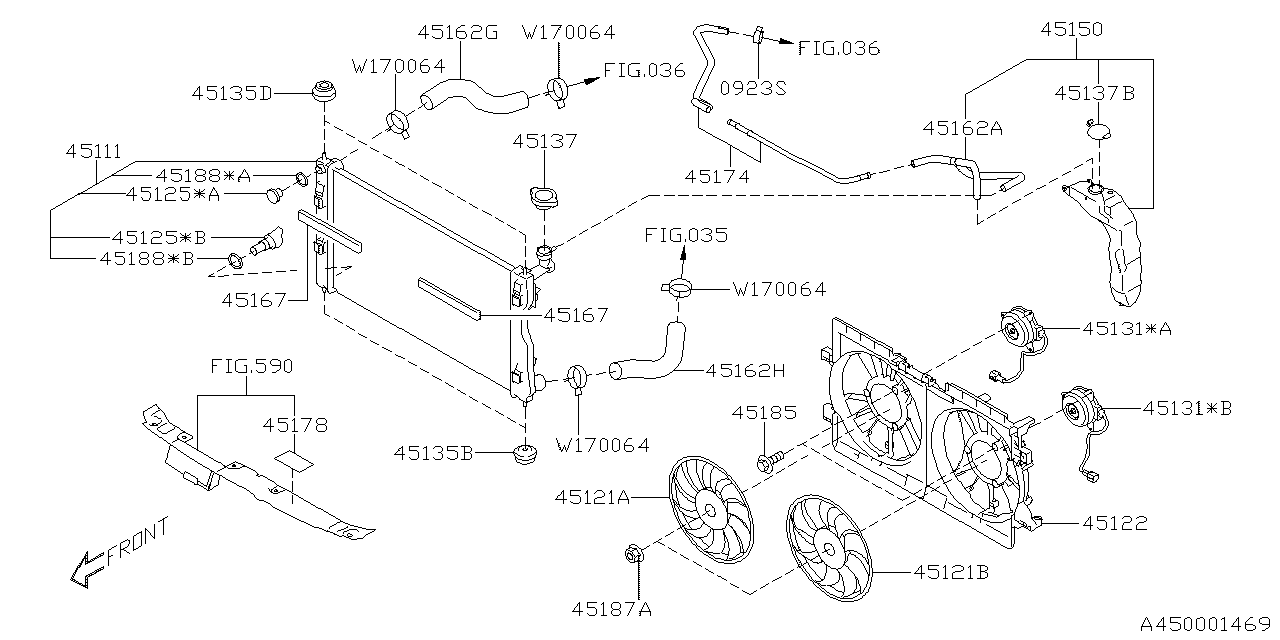 Subaru 45160FL000 Hose Reserve Tank