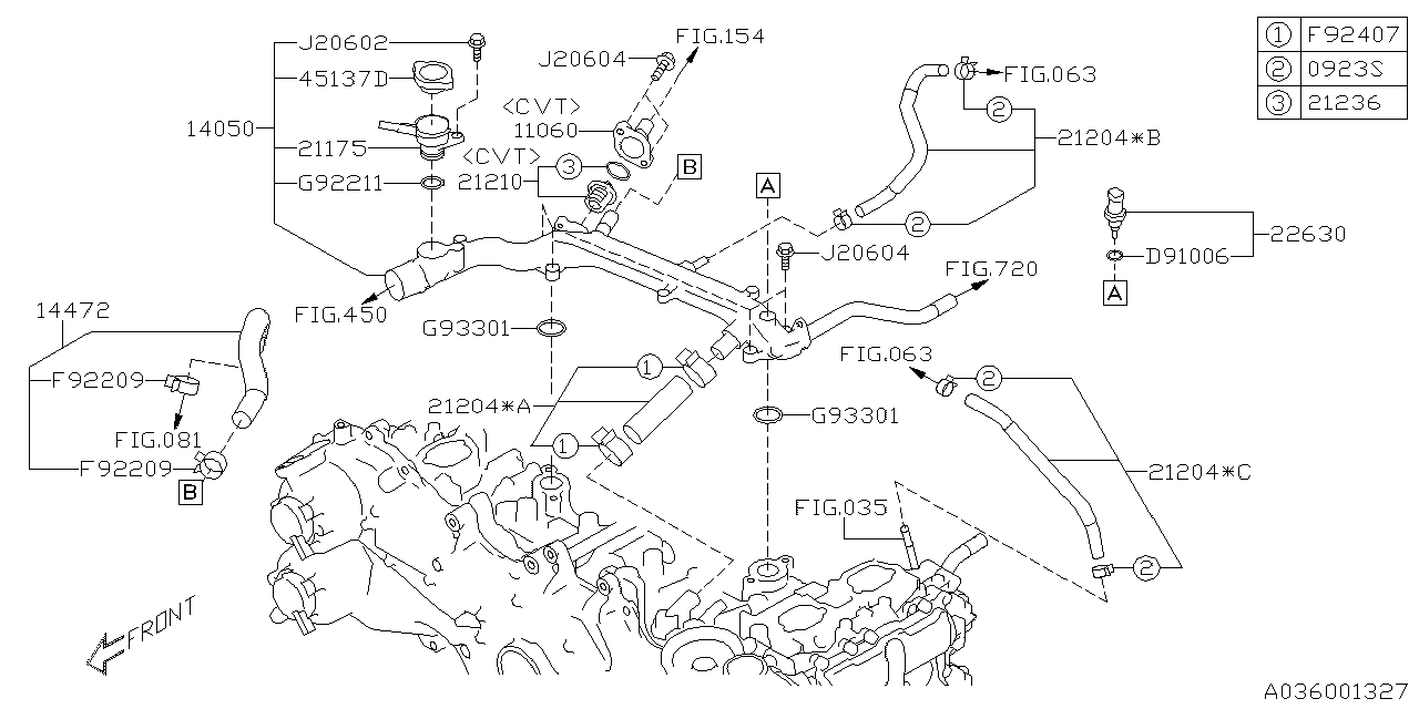 Subaru 14472AA910 Hose Ay-Water