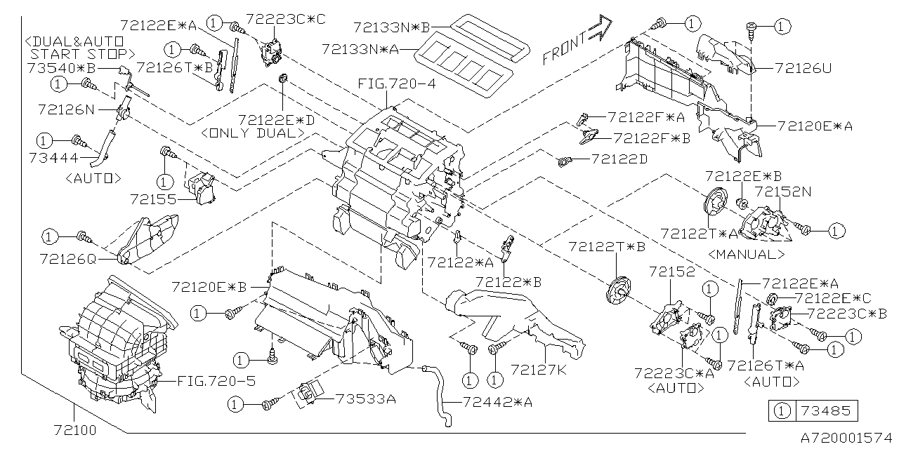 Subaru 72100FL830 Hvac Unit AS0