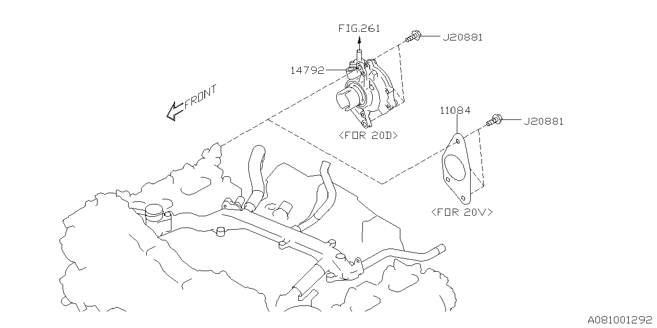 Subaru 14792AA060 Pump Vacuum