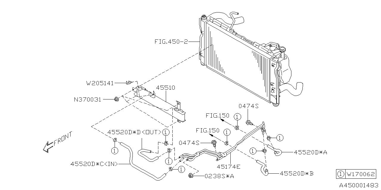 Subaru 45510FL030 Oil Clr Ay