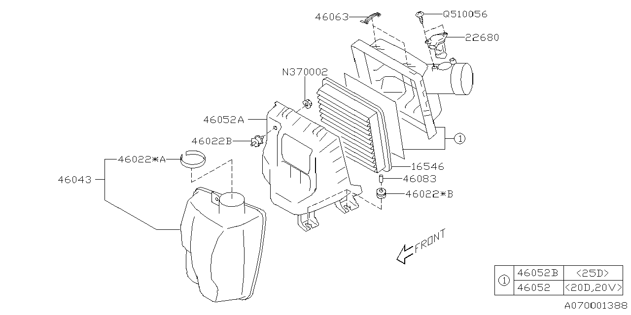 Subaru 46043FL010 RESONATOR Assembly