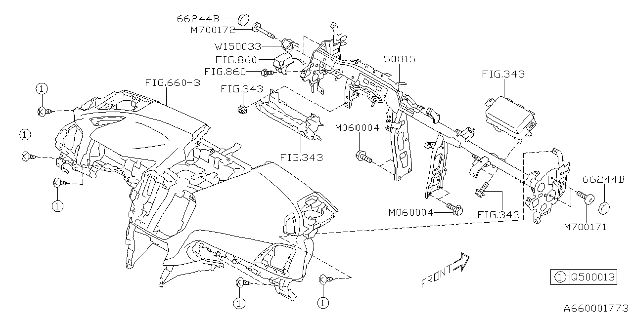 Subaru 66300FL0209P Beam Complete Steering