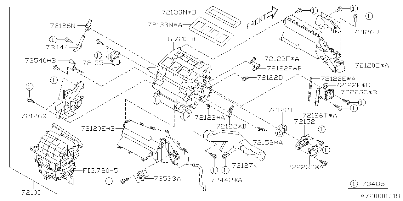 Subaru 72122FL710 Lever