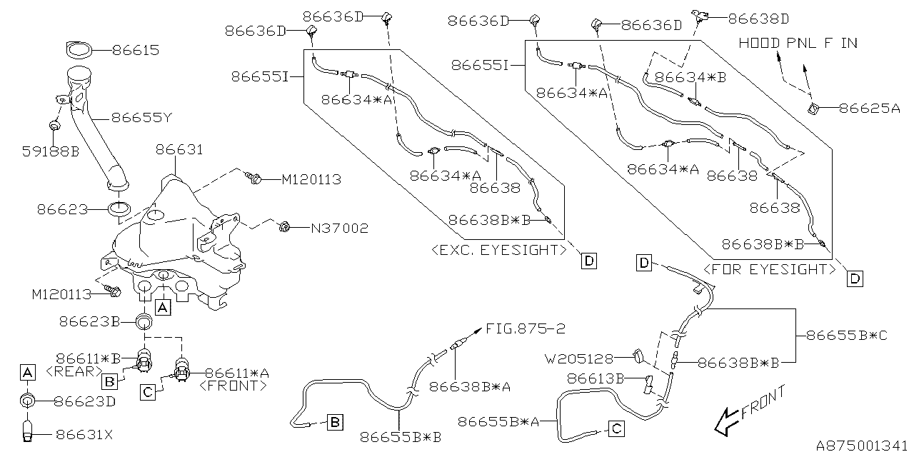 Subaru 86613FL000 Clamp Hose