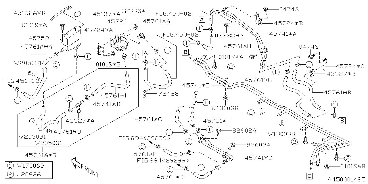 Subaru 45753FL000 Tank INV