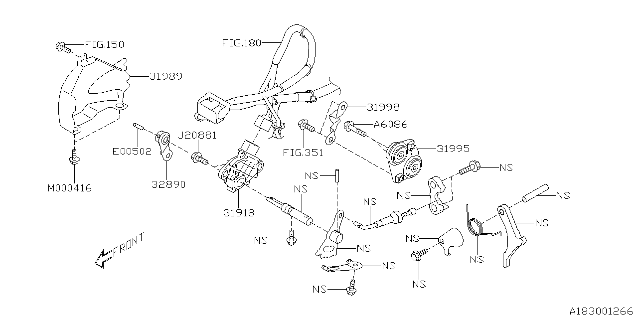 Subaru 31989AA020 Cover Inhibitor Sw