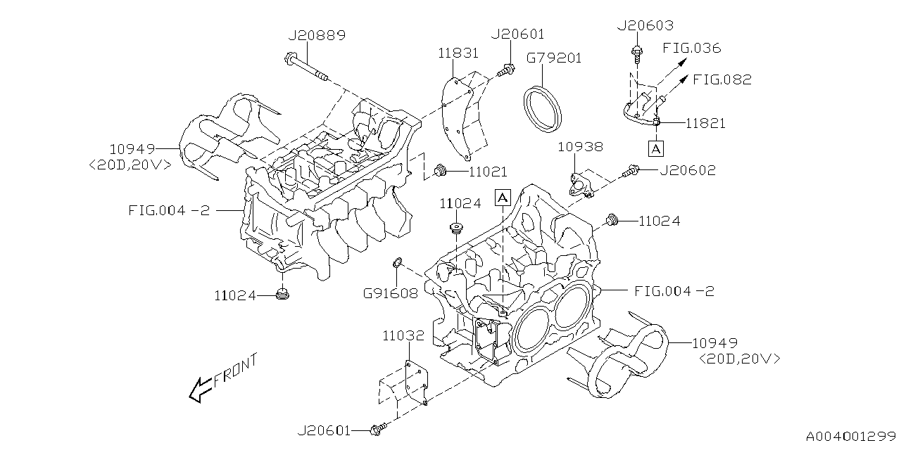 Subaru 10938AA070 Holder Complete