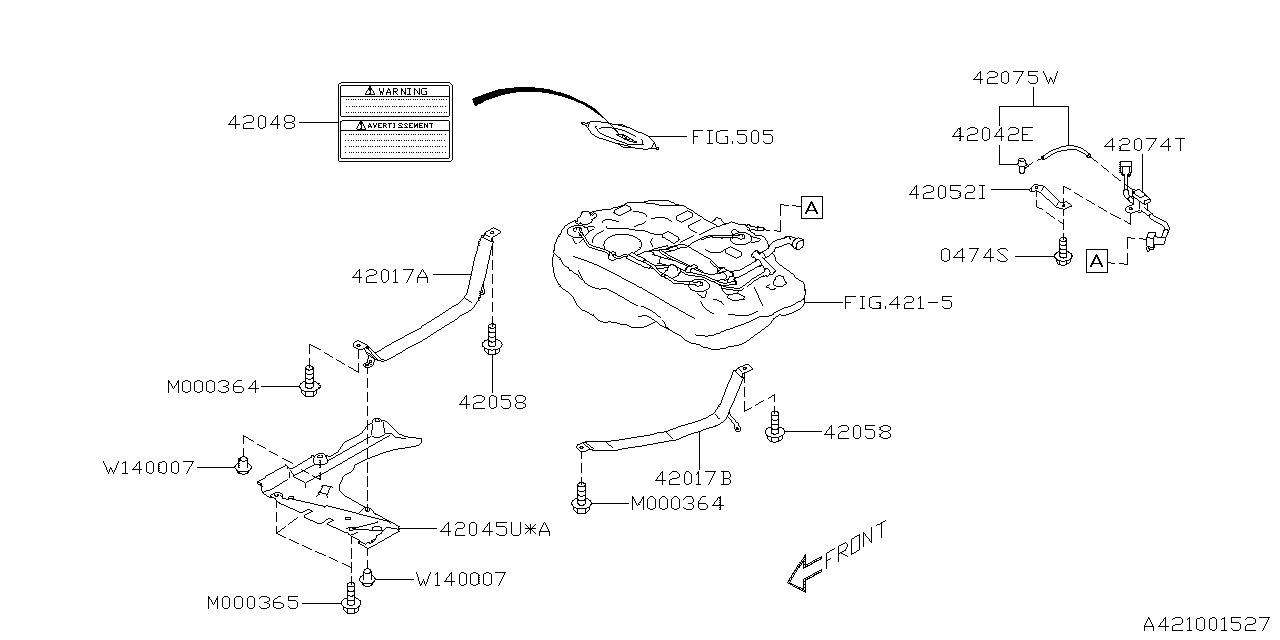 Subaru 42045FL120 Protector Tank