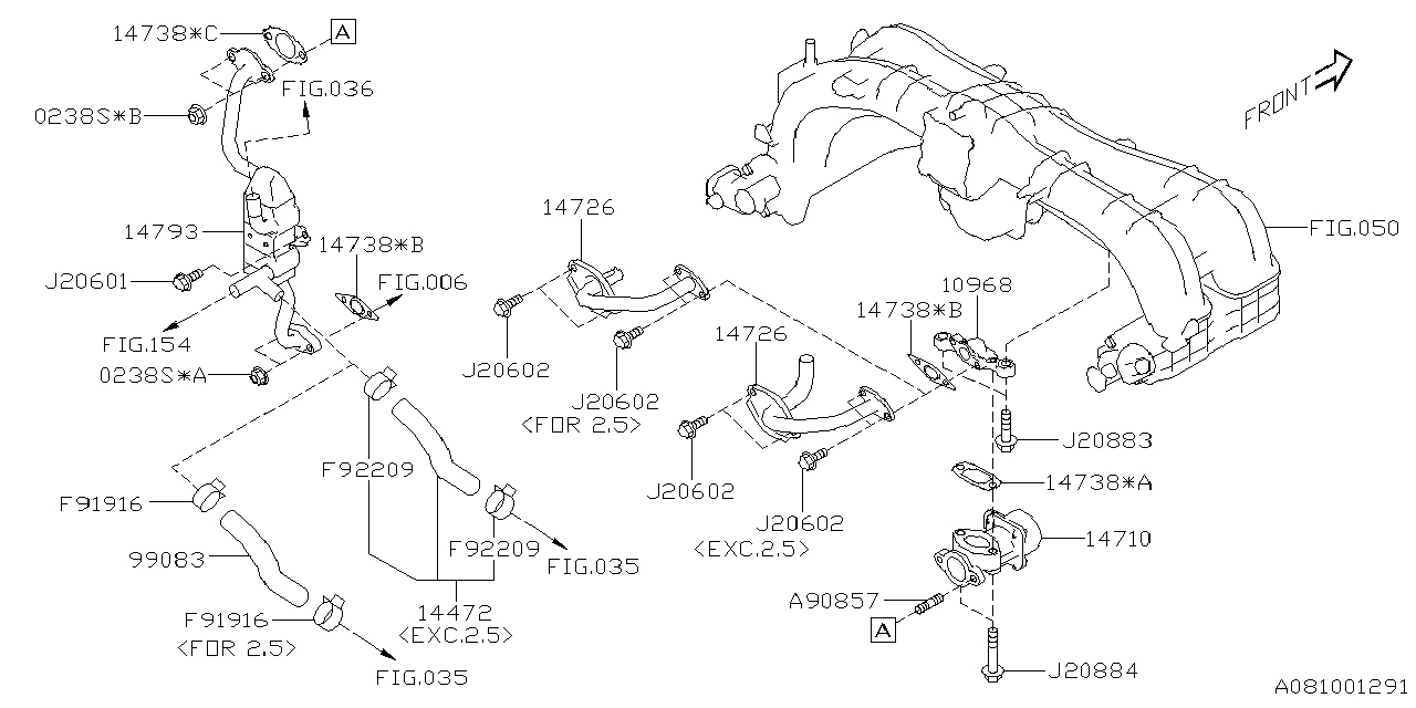 Subaru 14472AA900 Hose Ay-Water