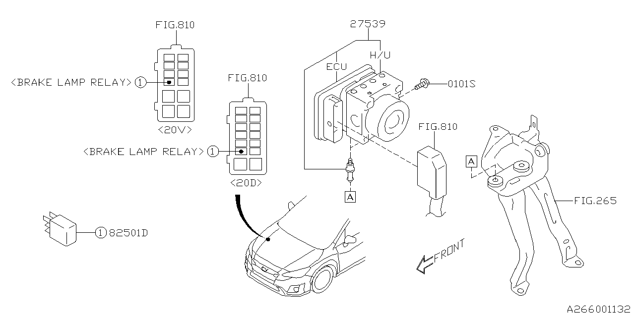 Subaru 27596FL170 H/U Assembly VDC