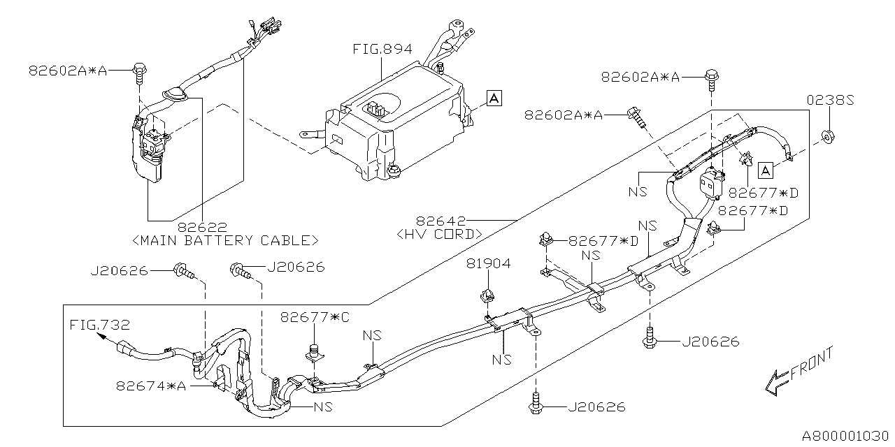 Subaru 82622FL000 Main Bat Ca Ay