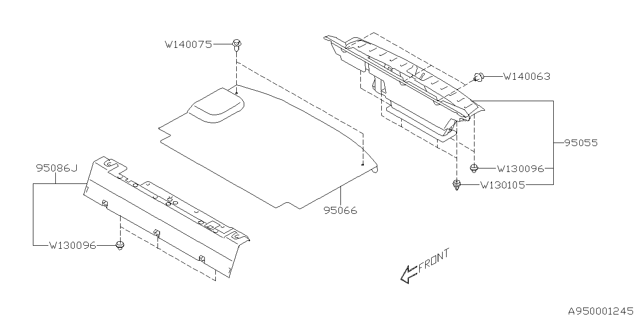 Subaru 95055FL100VH Box Sub Trunk Ay