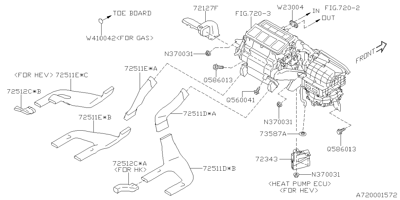 Subaru 72127FL020 Duct Foot Driver