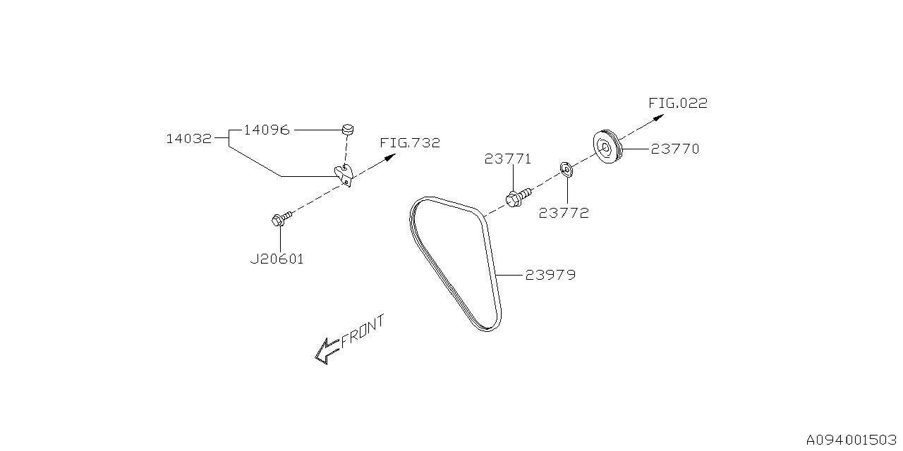 Subaru 23979AA040 V Belt-STRCH Type