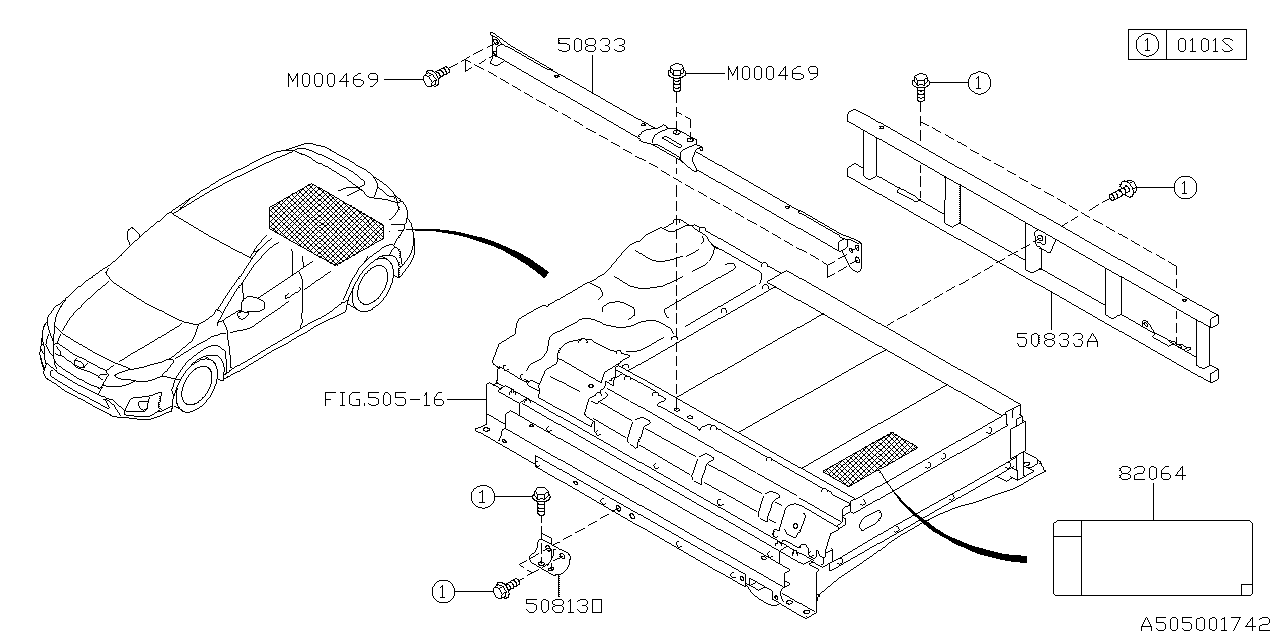 Subaru 50833FL010 Bar Floor Rf Cp