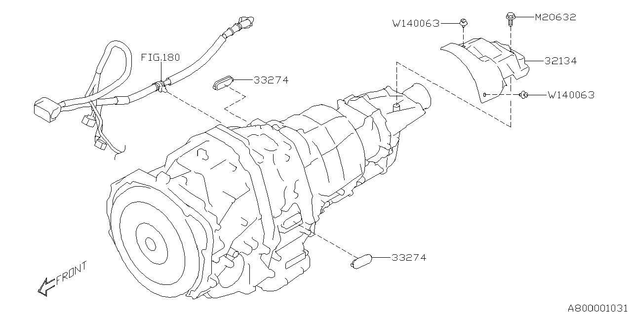 Subaru 32134AA040 Cover Ext