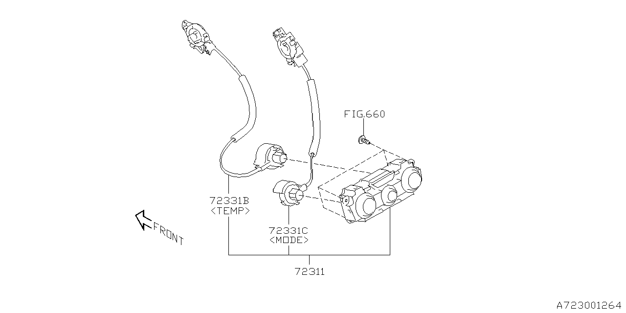 Subaru 72311FL700 Heater Control Assembly