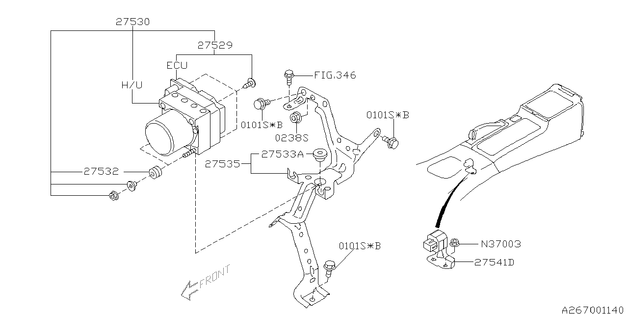 Subaru 27593AG15A ECU Repair Kit Abs