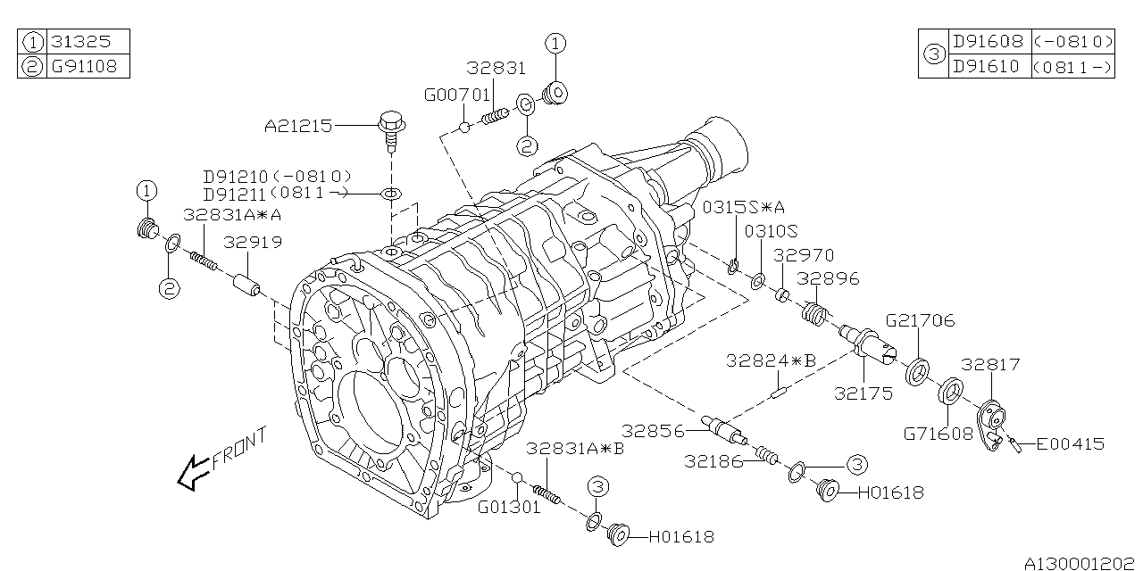 Subaru 32856AA030 PLUNGER Checking Reverse