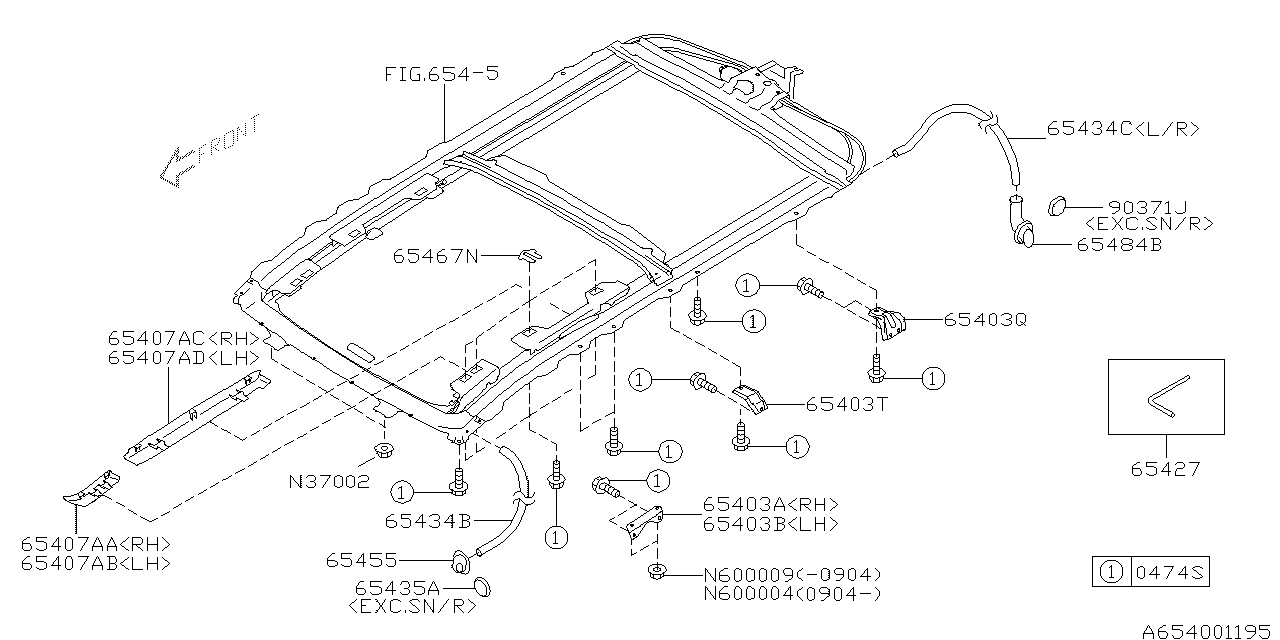 Subaru 65468AG00A SHIM Tw SIA