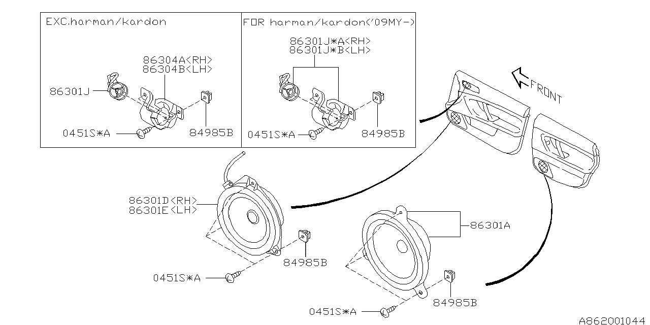 Subaru 86304AG81A Bracket-Speaker,Left