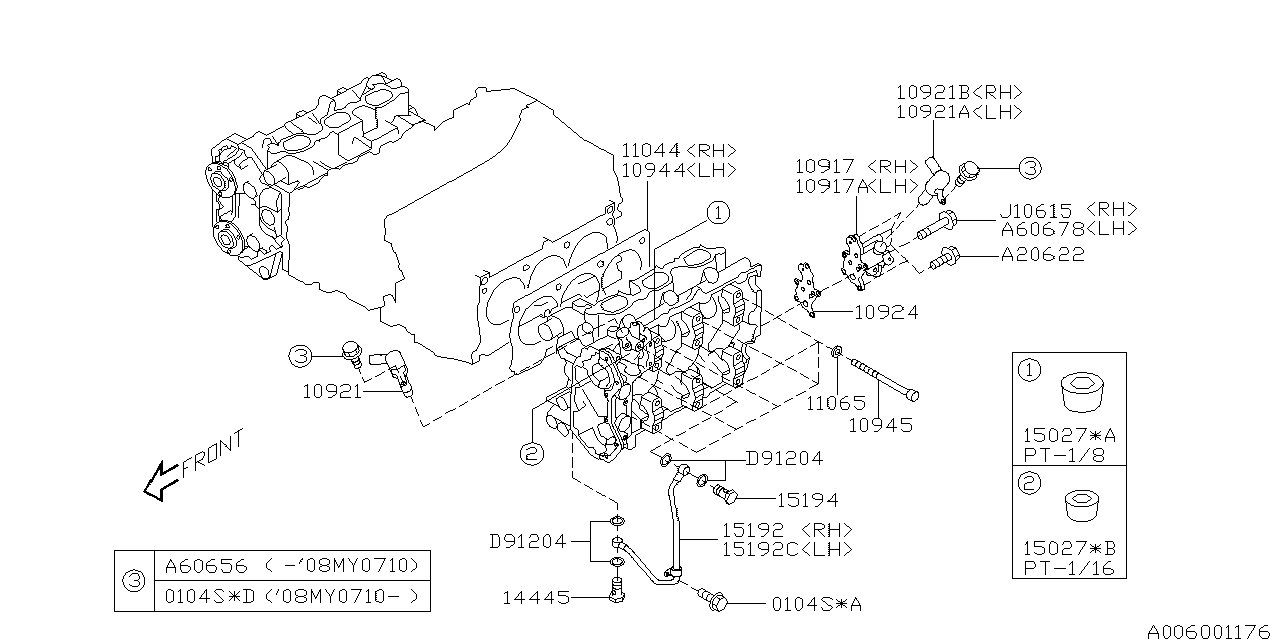 Subaru 15027AA290 Plug-1/8