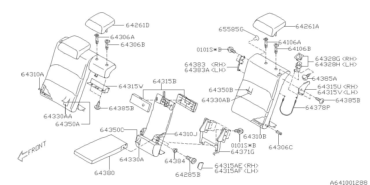 Subaru 64385AE10A Screw ARMREST
