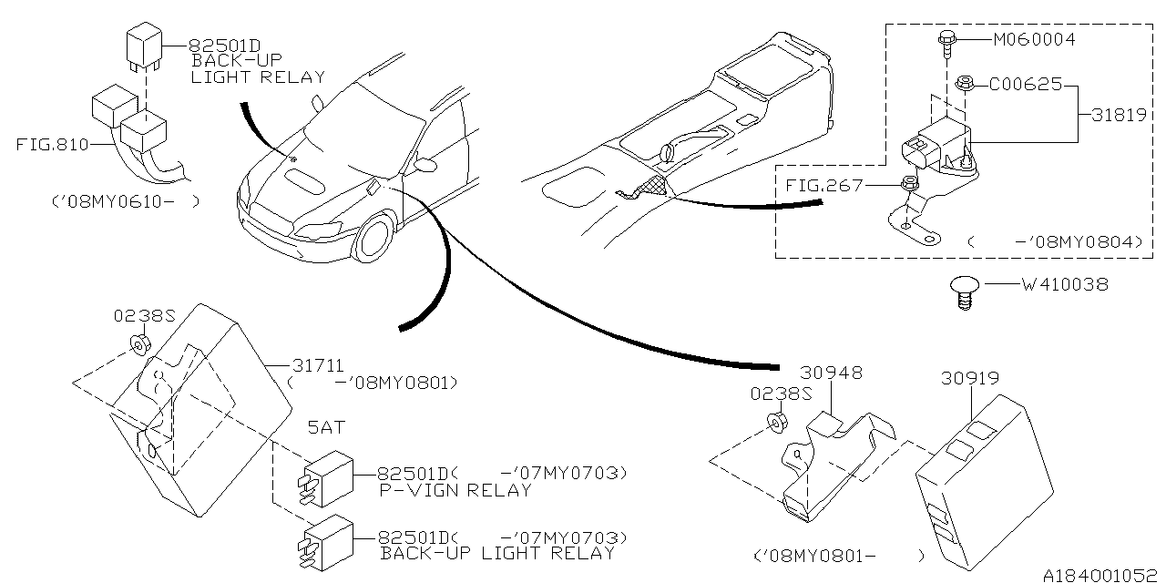 Subaru 31711AK390 Unit Assembly At Control