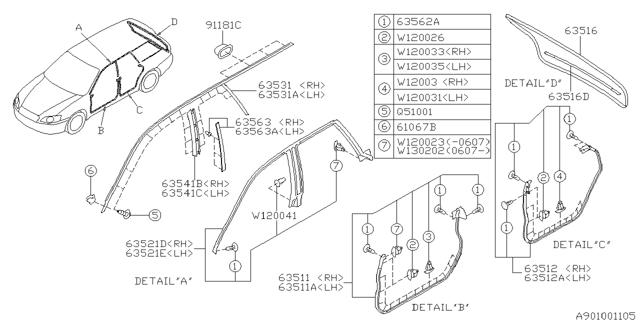 Subaru 904510010 Screw