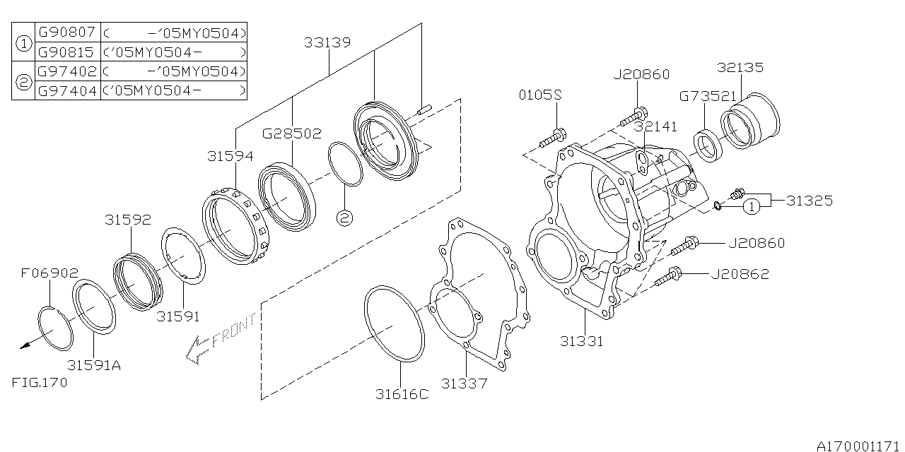 Subaru 808208600 Bolt