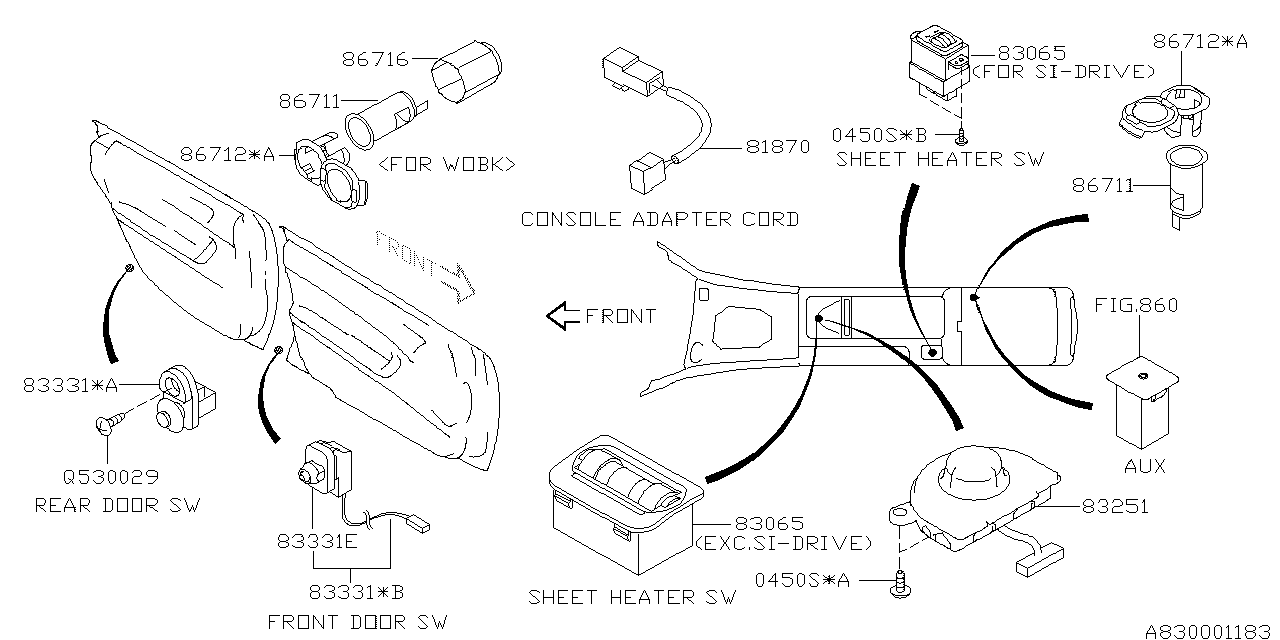 Subaru 81870AG12A Adapter Cord