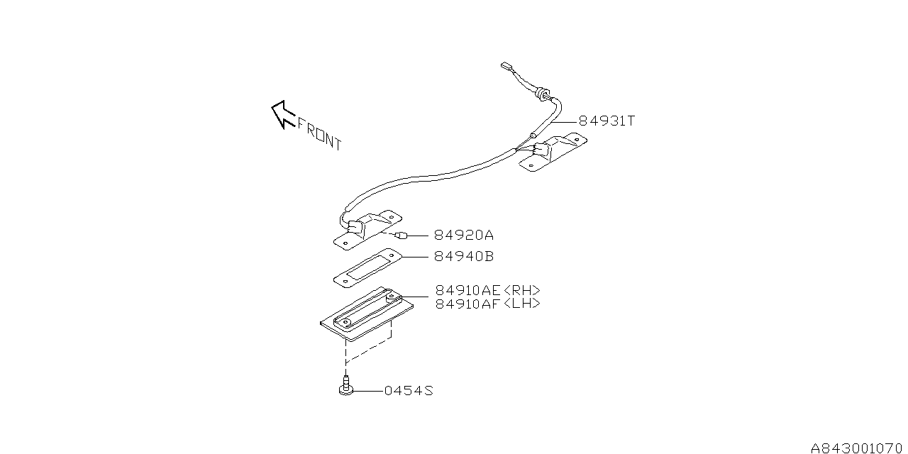 Subaru 84910AG050 Lens LLH